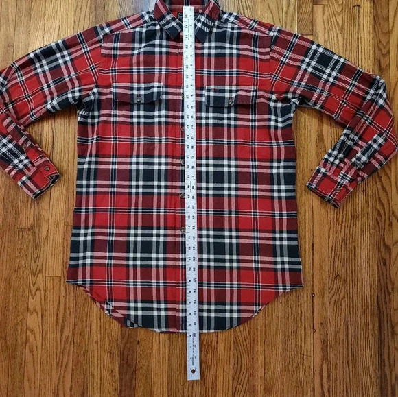 Polo Ralph Lauren Country Mens Plaid Flannel Button Down Shirt Size Medium Red - Picture 4 of 5
